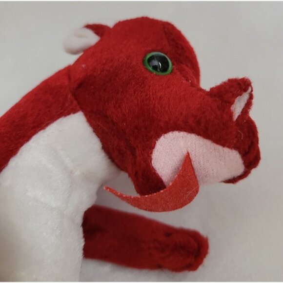 Plush Dragon Red White K-12 Mascots 2001 stuffed animal toy dinosaur - Picture 7 of 10